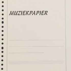 Muziek Papier, A4, Ringband 23 rings, 12 balks Muziekpapier, 50 vel