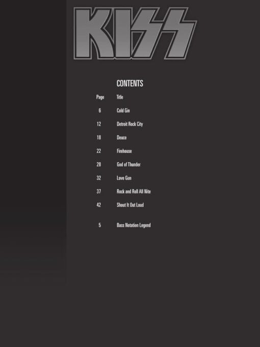 Bass Play-Along: Kiss (Volume 27)