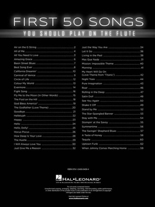 First 50 Songs You Should Play on the Flute