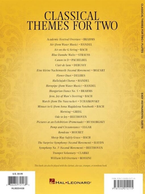 Classical Themes for Two Flutes