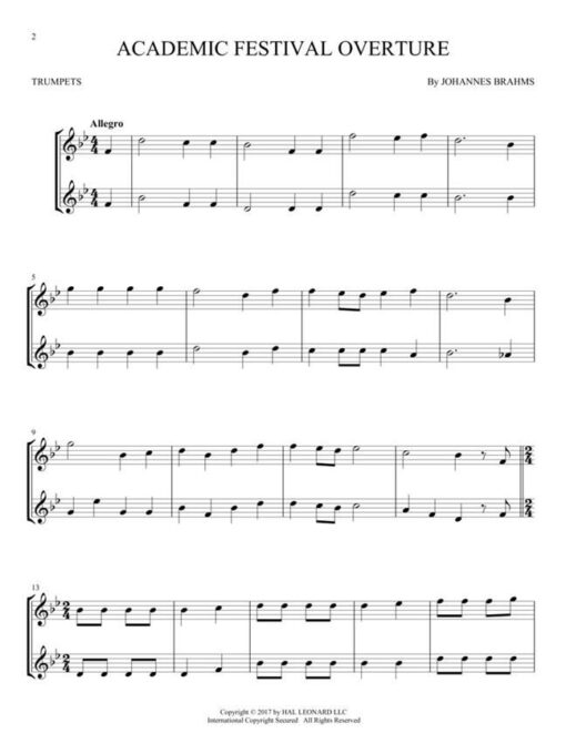 Classical Themes for Two Trumpets