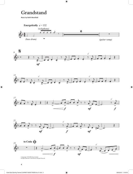 Guest Spot: Sporting Themes - Clarinet