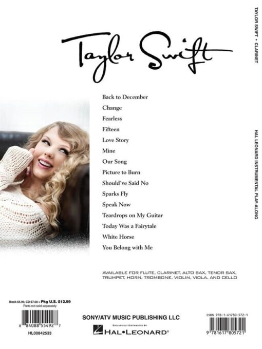 Taylor Swift - Instrumental Play Along Klarinet