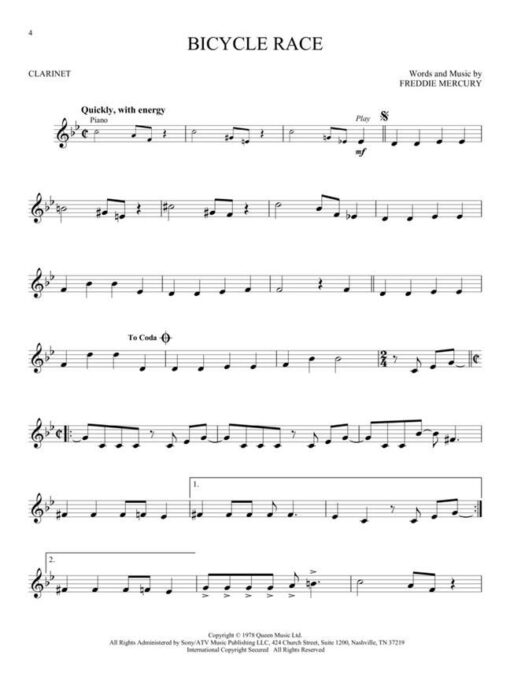 Queen, Updated Edition (Clarinet)
