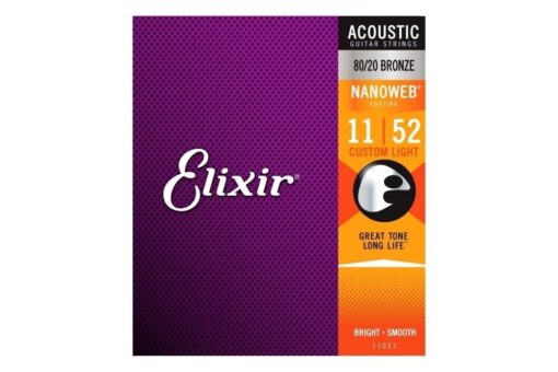 Elixir Nanoweb 11027 Custom Light 80/20 Bronze