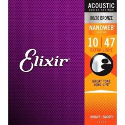 Elixir Nanoweb 11002 Extra Light 80/20 Bronze