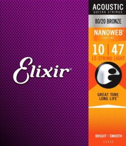 Elixir Nanoweb 11152 Light 80/20 Bronze 12 string