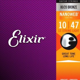 Elixir Nanoweb 11152 Light 80/20 Bronze 12 string