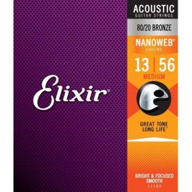 Elixir Nanoweb 11102 Medium 80/20 Bronze