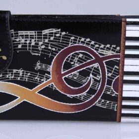 Zipper Wallet: Keyboard Melody Large Bk