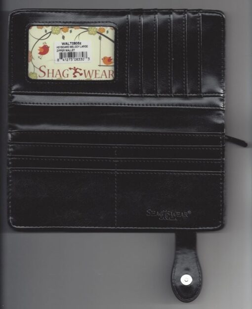 Zipper Wallet: Keyboard Melody Large Bk