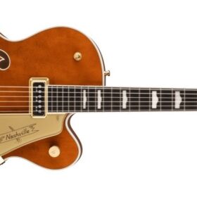 Gretsch G6120TG-DS Players Edition Nashville Hollow Body DS with String-Thru Bigsby and Gold Hardware, Ebony Fingerboard, Roundup Orange