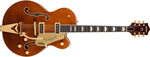 Gretsch G6120TG-DS Players Edition Nashville Hollow Body DS with String-Thru Bigsby and Gold Hardware, Ebony Fingerboard, Roundup Orange