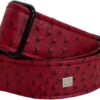 Get'm Get'm Ostrich Metal Rose Burgundy