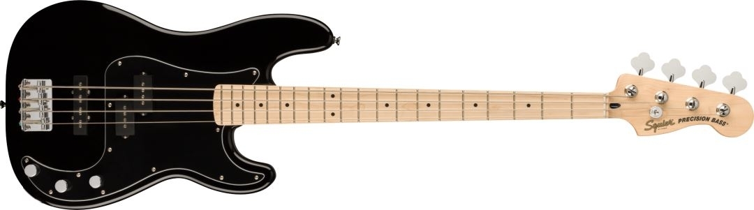 Squier Affinity Series™ Precision Bass® PJ, Maple Fingerboard, Black Pickguard, Black