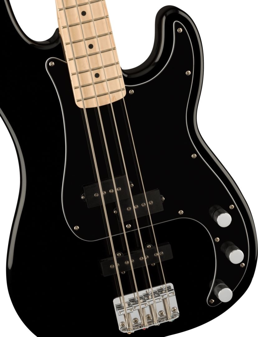 Squier Affinity Series™ Precision Bass® PJ, Maple Fingerboard, Black Pickguard, Black