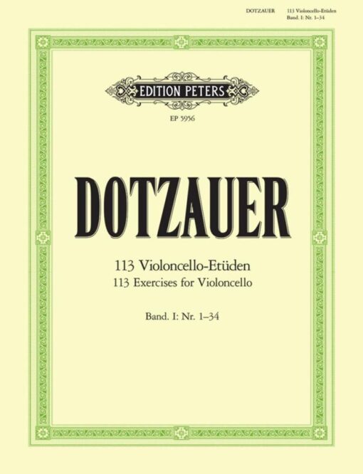 Dotzauer; 113 Violoncello-Etuden, Band I, nr.1-34