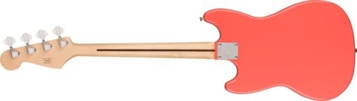 Squier Bronco Bass, Maple Fingerboard, White Pickguard, Tahitian Coral