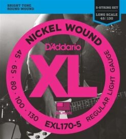 D'addario EXL170-5 Nickel Wound Long Scale