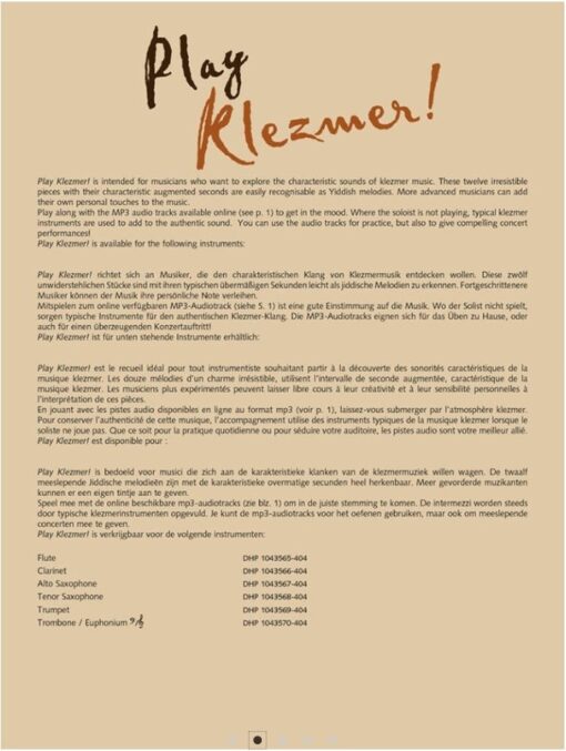 Play Klezmer! Trompet (Audio online)