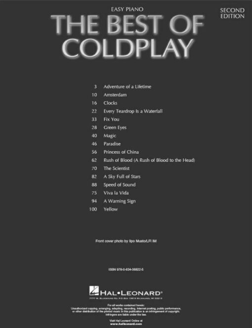 Coldplay; The Best of Coldplay, HL00306560