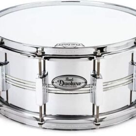 Pearl Duoluxe 14 x 6,5 Chrome over Brass Snaredrum