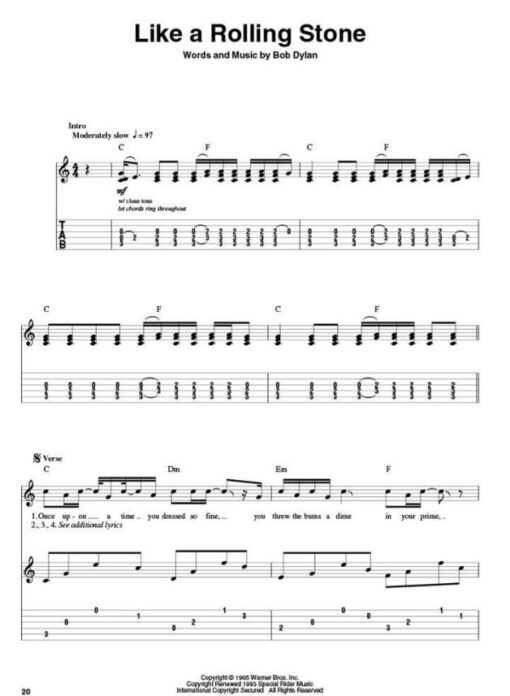 Guitar Play-Along Volume 148; Bob Dylan