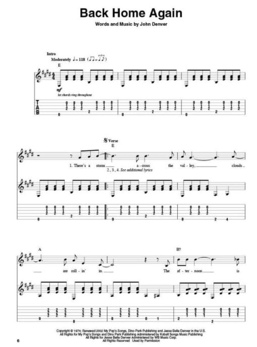 Guitar Play-Along Volume187; John Denver