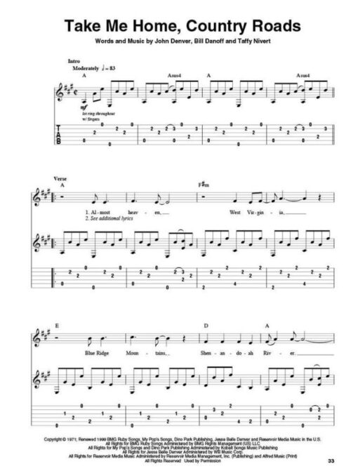 Guitar Play-Along Volume187; John Denver