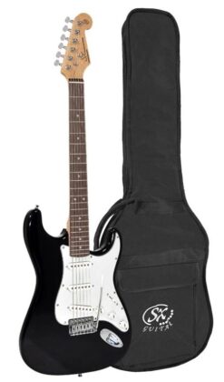 SX Standard Series elektrische gitaar met 3 single coil elementen en vintage tremolo Black