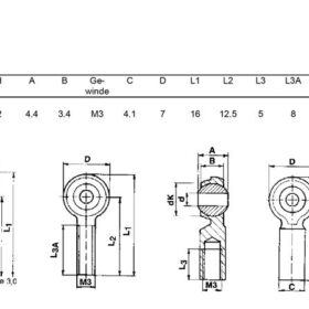 Minibal balljoint M3 GK 5-2