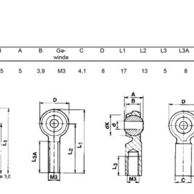 Minibal balljoint M3 GK 6-2,5