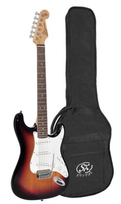 SX Standard Series elektrische gitaar met 3 single coil elementen en vintage tremolo Black