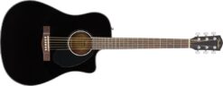 Fender CD-60SCE Dreadnought, Walnut Fingerboard, Black