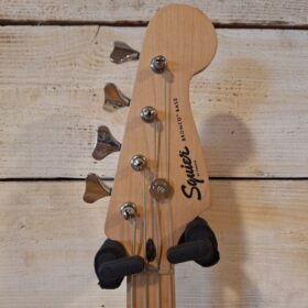 Squier Bronco Bass, Maple Fingerboard, White Pickguard, Black