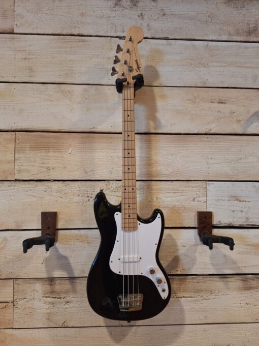 Squier Bronco Bass, Maple Fingerboard, White Pickguard, Black