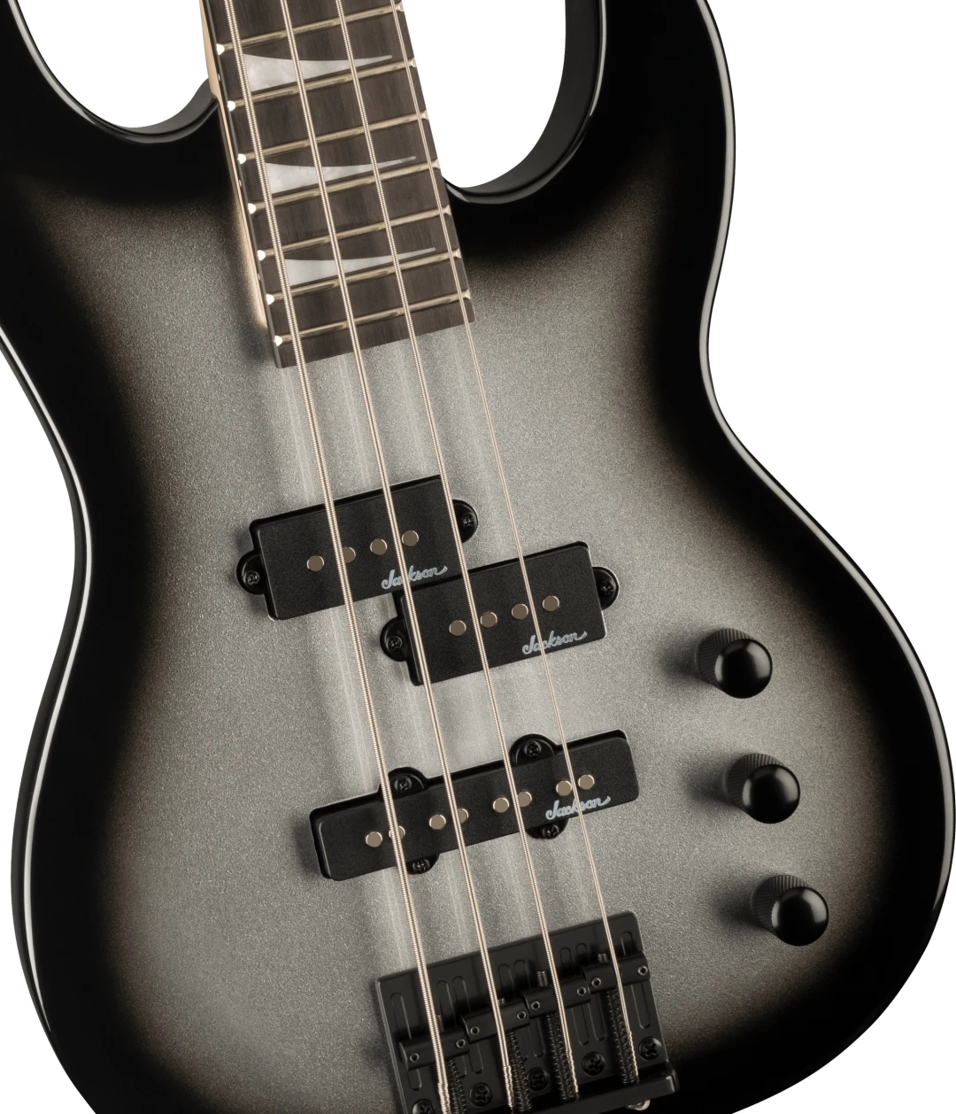 Jackson Limited Edition JS Series Concert™ Bass Minion JS1X, Amaranth Fingerboard, Silverburst