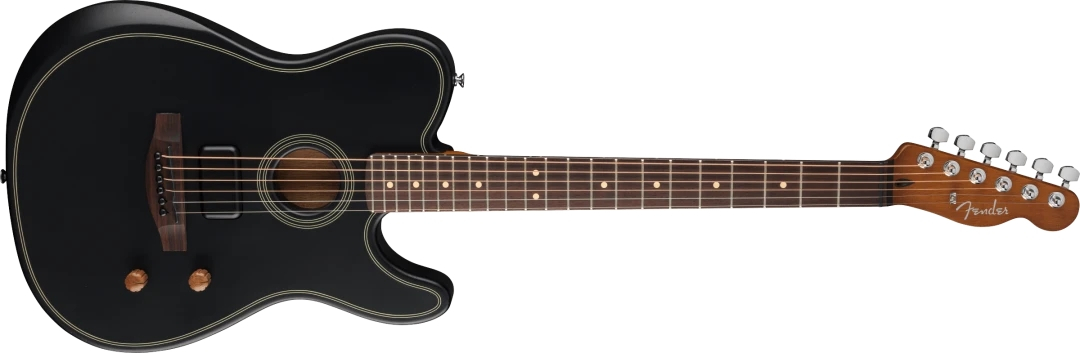 Fender Acoustasonic Standard Telecaster, Rosewood Fingerboard, Black